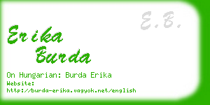 erika burda business card